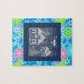 抽象芸術ホリデーズメリークリスマスハッピーニューイヤーd ジグソーパズル (横)