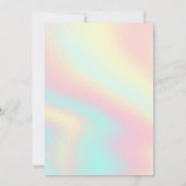 抽象芸術ホログラフィックレインボーブライダルシャワーID775 招待状 (裏面)