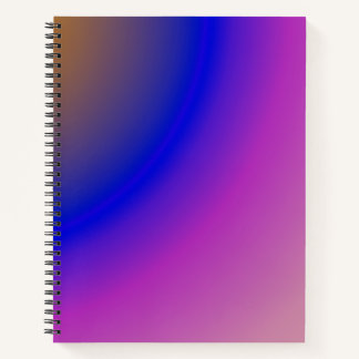 抽象芸術ホロピンクと紫の水彩勾配 ノートブック