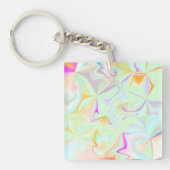 抽象芸術ホロフェイクグラカラフルーン キーホルダー (正面)