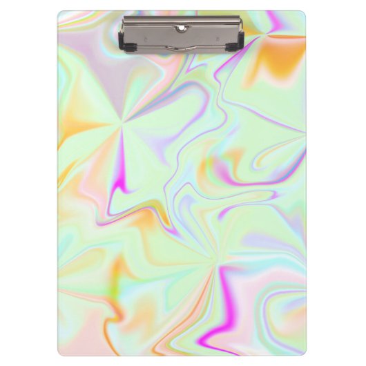 抽象芸術ホロフェイクグラカラフルーン クリップボード (正面)