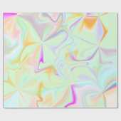抽象芸術ホロフェイクグラカラフルーン ラッピングペーパー (フラット)