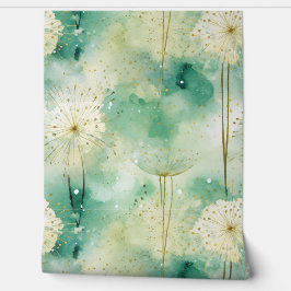 抽象芸術ホワイトグリーンフローラ 壁紙