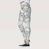 抽象芸術ホワイトマーブルレギンス レギンス (左)