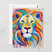 抽象芸術ホワイトライオンアート ポストカード (正面/裏面)