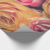 抽象芸術ホワイトローズガーデンエレガントフローララッピング ラッピングペーパー (角)