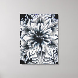 抽象芸術ホワイト油絵を描フラワーアート キャンバスプリント