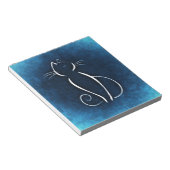 抽象芸術ホワイトCatメモ帳 ノートパッド (アングル)