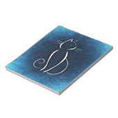 抽象芸術ホワイトCatメモ帳 ノートパッド (回転)