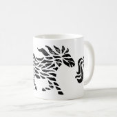 抽象芸術ホースウッドブロックプリントマグ コーヒーマグカップ (正面右)