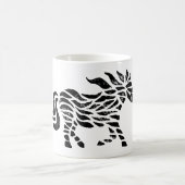 抽象芸術ホースウッドブロックプリントマグ コーヒーマグカップ (中央)