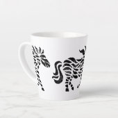 抽象芸術ホースウッドブロックプリントラテマグ カフェラテマグ (左アングル)