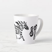 抽象芸術ホースウッドブロックプリントラテマグ カフェラテマグ (右アングル)