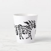 抽象芸術ホースウッドブロックプリントラテマグ カフェラテマグ (正面)