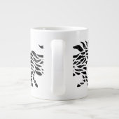 抽象芸術ホースウッドブロックプリント専門マグカップ ジャンボコーヒーマグカップ (裏面)