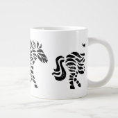 抽象芸術ホースウッドブロックプリント専門マグカップ ジャンボコーヒーマグカップ (右)