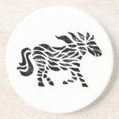 抽象芸術ホースウッドブロックプリント砂岩コースター コースター (正面)