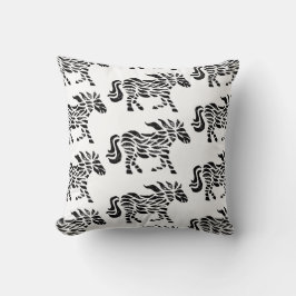 抽象芸術ホースウッドブロックプリント クッション