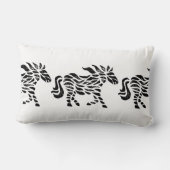 抽象芸術ホースウッドブロックプリント ランバークッション (裏面)