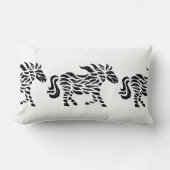 抽象芸術ホースウッドブロックプリント ランバークッション (正面)