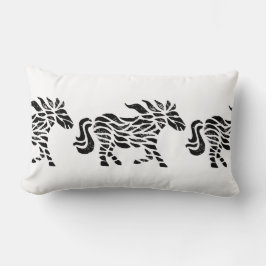 抽象芸術ホースウッドブロックプリント ランバークッション