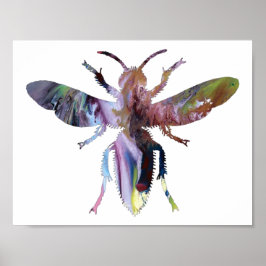 抽象芸術ホーネットシルエット ポスター