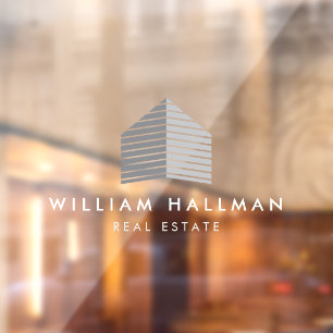 抽象芸術ホームのロゴ（灰色/白） ウィンドウサイン