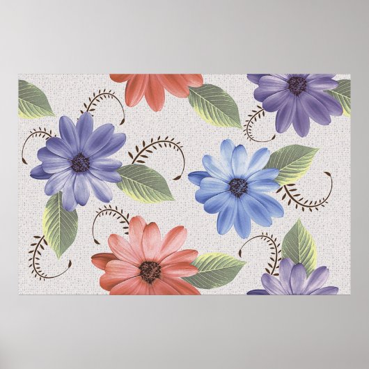 抽象芸術ホーム飾り花絵を描の壁til ポスター (正面)