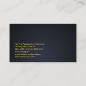 抽象芸術ボックス | 金ゴールド装飾 名刺 (裏面)