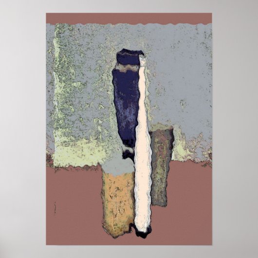 抽象芸術ボトル静止時 ポスター (正面)