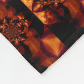 抽象芸術ボヘミアンファイアオーキッド1フローラルパターン フリースブランケット (角)