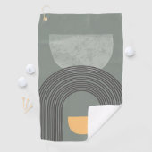 抽象芸術ボヘミアン図形パターン ゴルフタオル (インサイチュ)