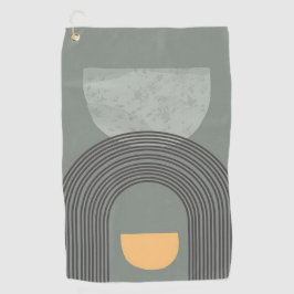 抽象芸術ボヘミアン図形パターン ゴルフタオル