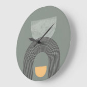 抽象芸術ボヘミアン図形パターン ラージ壁時計 (傾斜)