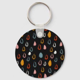 抽象芸術ボホの雨滴、トライバルドードル。 キーホルダー