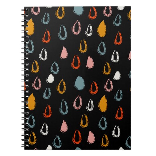 抽象芸術ボホの雨滴、トライバルドードル。 ノートブック (正面)