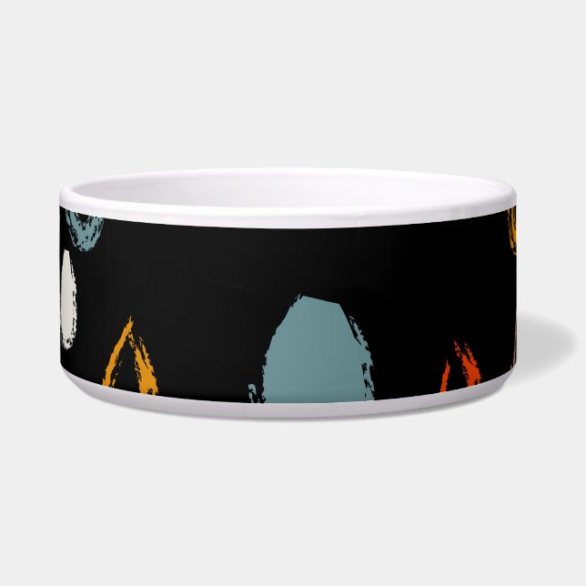 抽象芸術ボホの雨滴、トライバルドードル。 ボウル (正面)