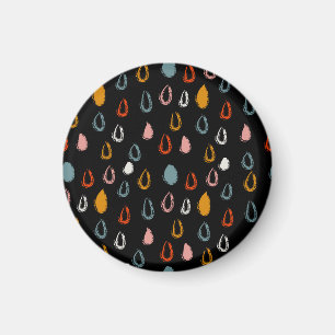 抽象芸術ボホの雨滴、トライバルドードル。 マグネット