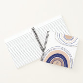 抽象芸術ボホアーチ – 青とベージュ ノートブック (内部)