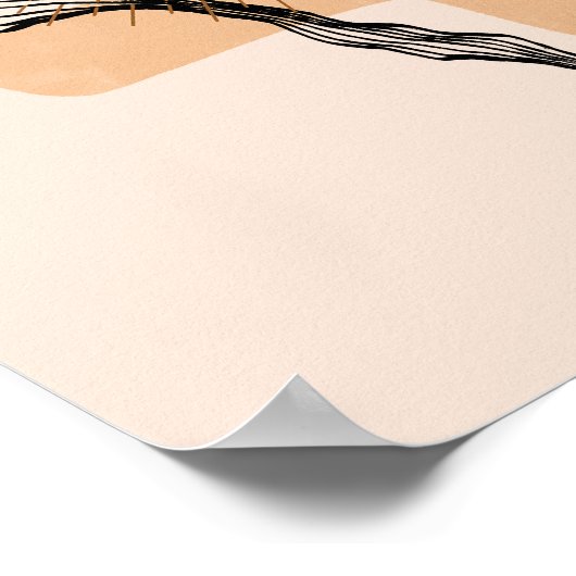 抽象芸術ボホウィメンズイラストレーショントーン自然ズ ポスター (角)