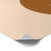 抽象芸術ボホウィメンズイラストレーション自然トーンPo ポスター (角)