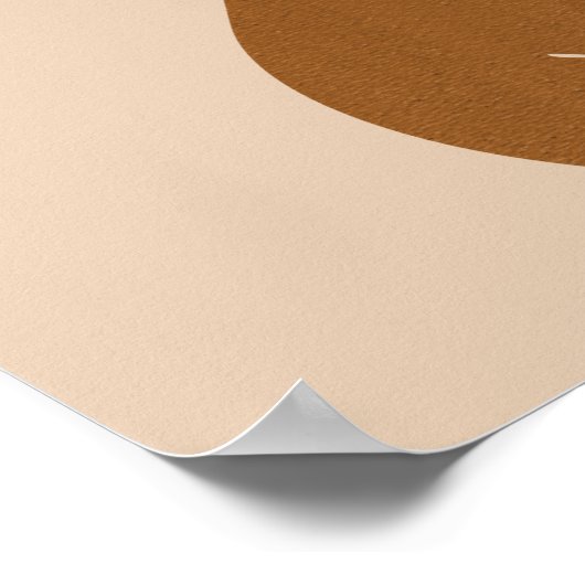 抽象芸術ボホウィメンズイラストレーション自然トーンPo ポスター (角)