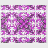 抽象芸術ボホエレガントピンク色マンダラ蝶の渦巻き旋回 ラッピングペーパー (フラット)