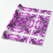 抽象芸術ボホエレガントピンク色マンダラ蝶の渦巻き旋回 ラッピングペーパー (アンロールド)