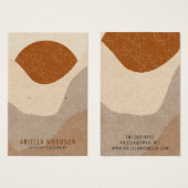 抽象芸術ボホテラコッタサンドジュエリーイヤリング (正面&裏面)