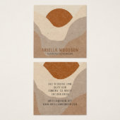 抽象芸術ボホテラコッタサンドジュエリーイヤリング (正面&裏面)