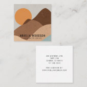 抽象芸術ボホテラコッタサンドジュエリーデザイナー スクエア名刺 (正面/裏面)