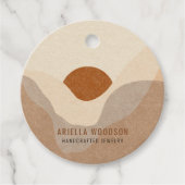 抽象芸術ボホテラコッタサンドジュエリー製つる品 フェイバータグ (正面)