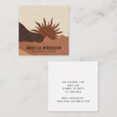 抽象芸術ボホテラコッタジュエリーデザイナー スクエア名刺 (正面/裏面)