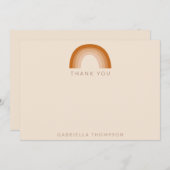 抽象芸術ボホデザートレインボーテラコッタカスタムホテル サンキューカード (正面/裏面)
